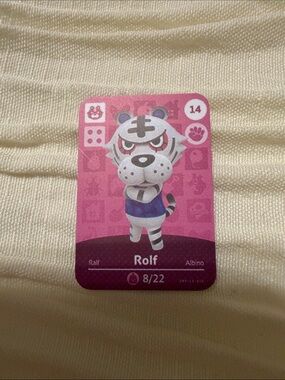 Rolf Animal Crossing Amiibo Card Unofficial Villager NFC